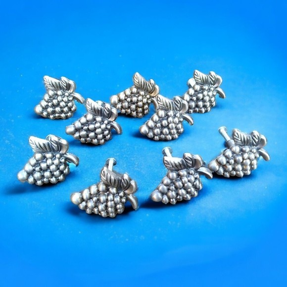 Lot of 9 ATLAS Homewares Vinyard Grape Cluster Drawer Cabinet Pulls Knobs Pewter - Picture 5 of 6